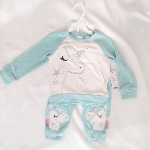 Robeez 3D unicorn baby PJ set NWT - Picture 1 of 4